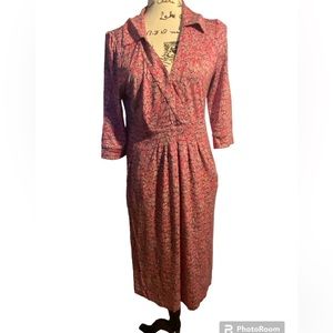 LILLY PULITZER • Pink Signature Blayne Silk Dress Size 8 With pockets* Vintage